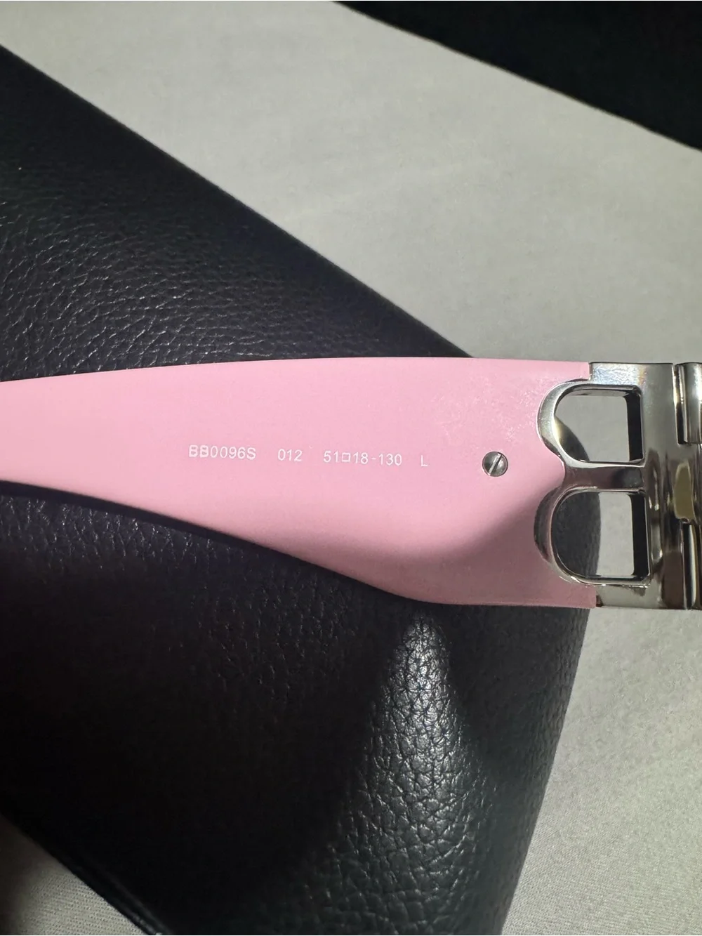 Balenciaga Pink Narrow Oval Women's Sunglasses with Silver Temple Accents